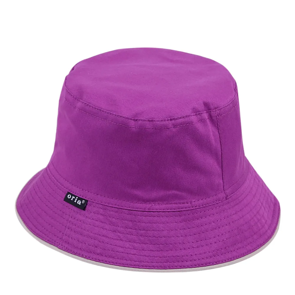 100% Cotton Bucket Hat Reversible Soild Color