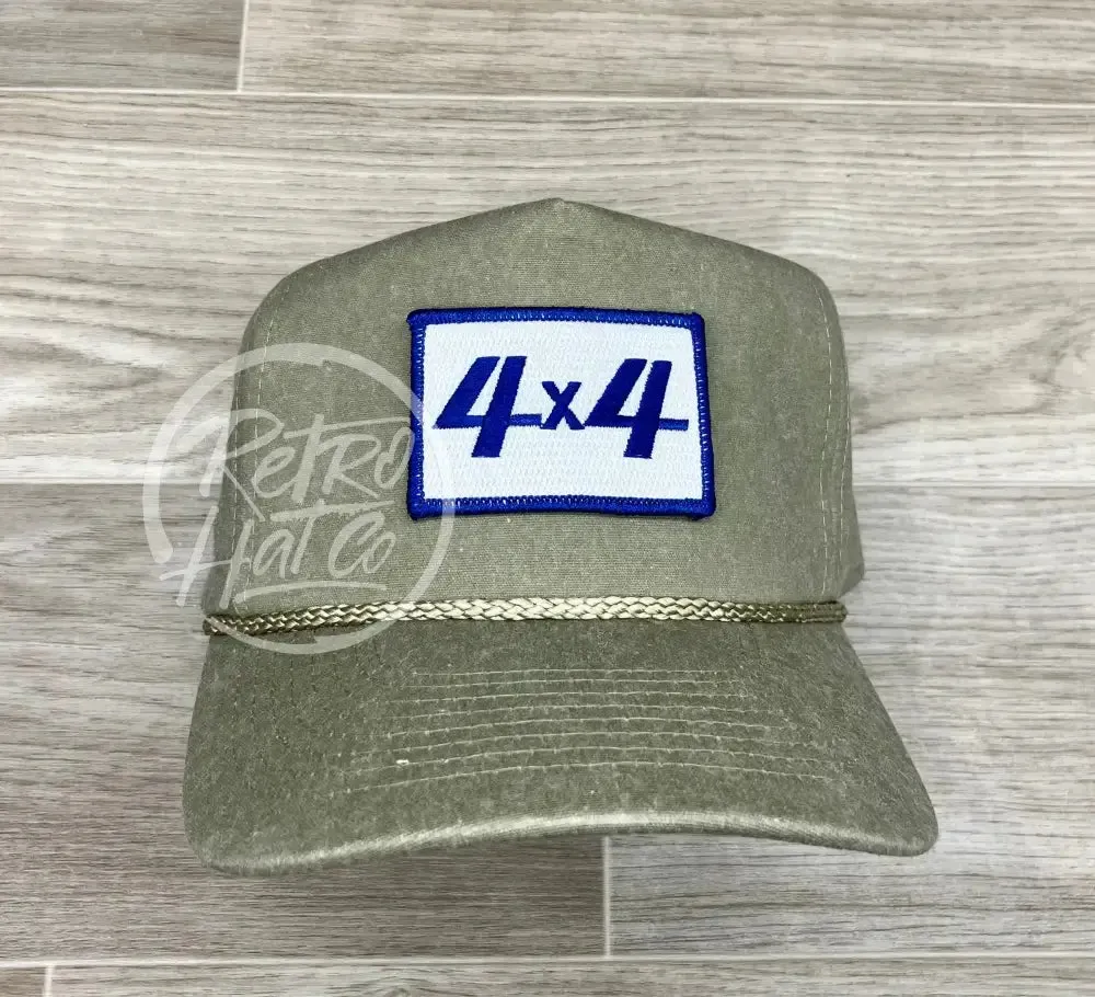4x4 Off-road Patch on Stonewashed Sand Retro Rope Hat