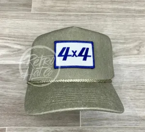 4x4 Off-road Patch on Stonewashed Sand Retro Rope Hat