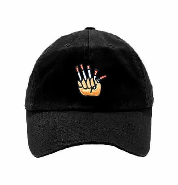 '5 Cigarettes' Dad Cap, Black By Carnaby Fair