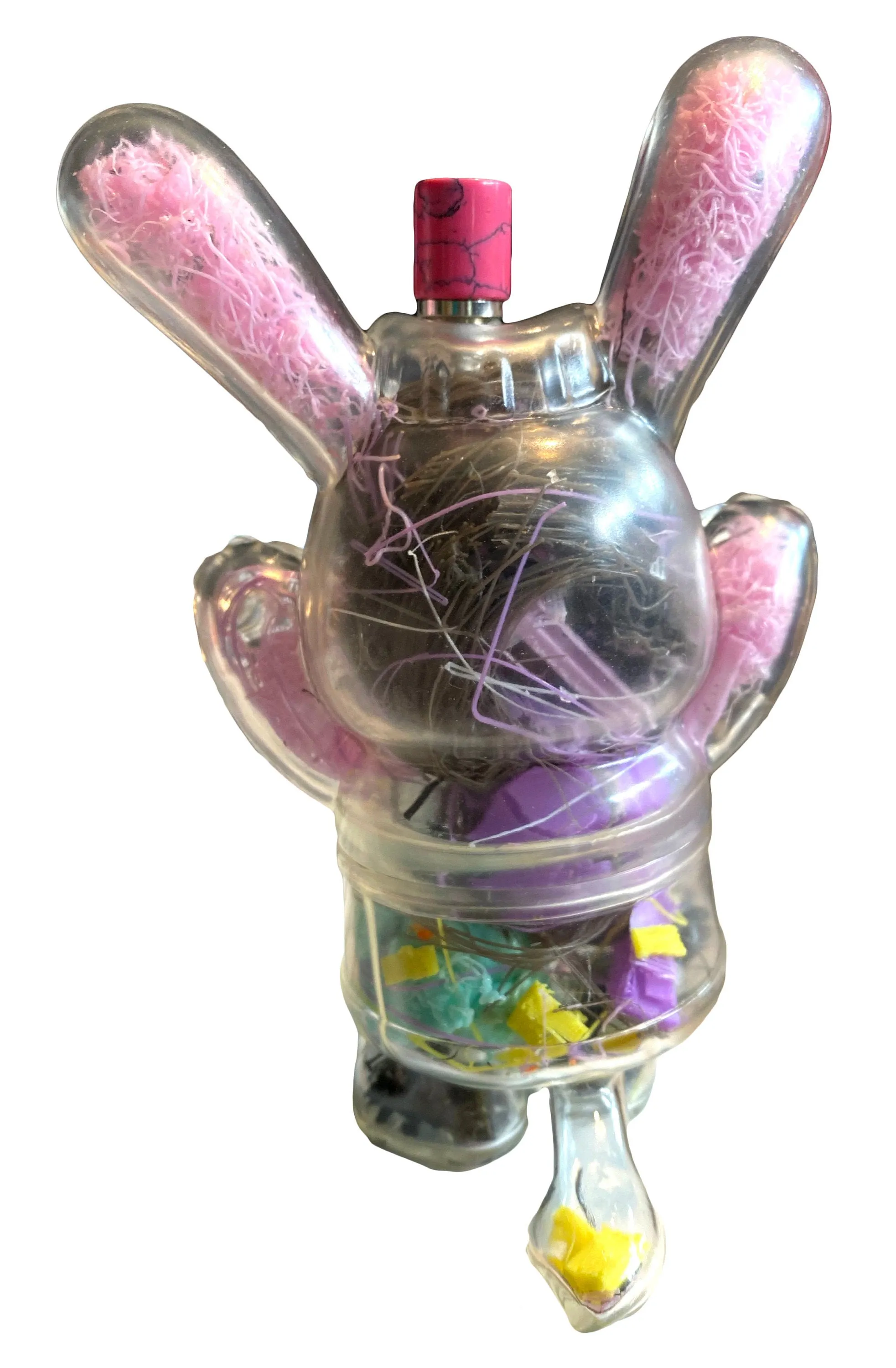 AEQEA I'm not a bong mom! Customized Sofubi Clear With Guts Poplife Prototype Soda Pop Bunny Rabbit