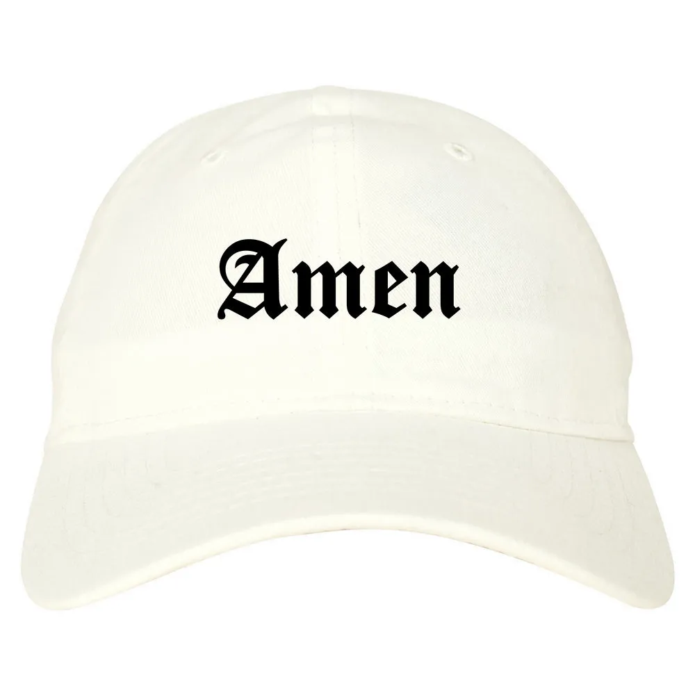 Amen Old English Prayer Mens Dad Hat