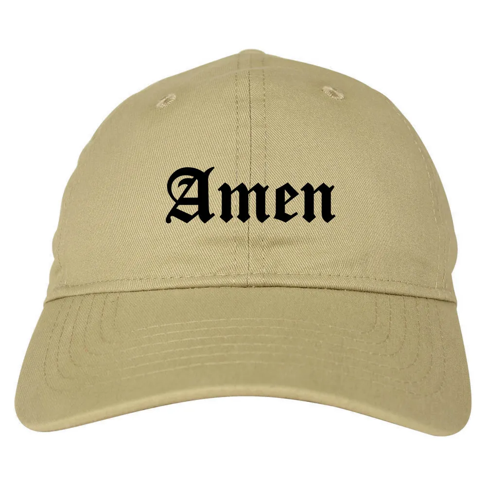 Amen Old English Prayer Mens Dad Hat
