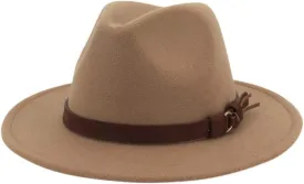Autumn Fedora Hats for Men Women Foldable Floppy Travel Wide Brim Hat Brown Fedora Hats for Men Women