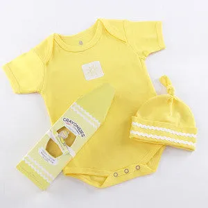 Baby Aspen Crayonsies 2 piece Yellow Baby Gift Set