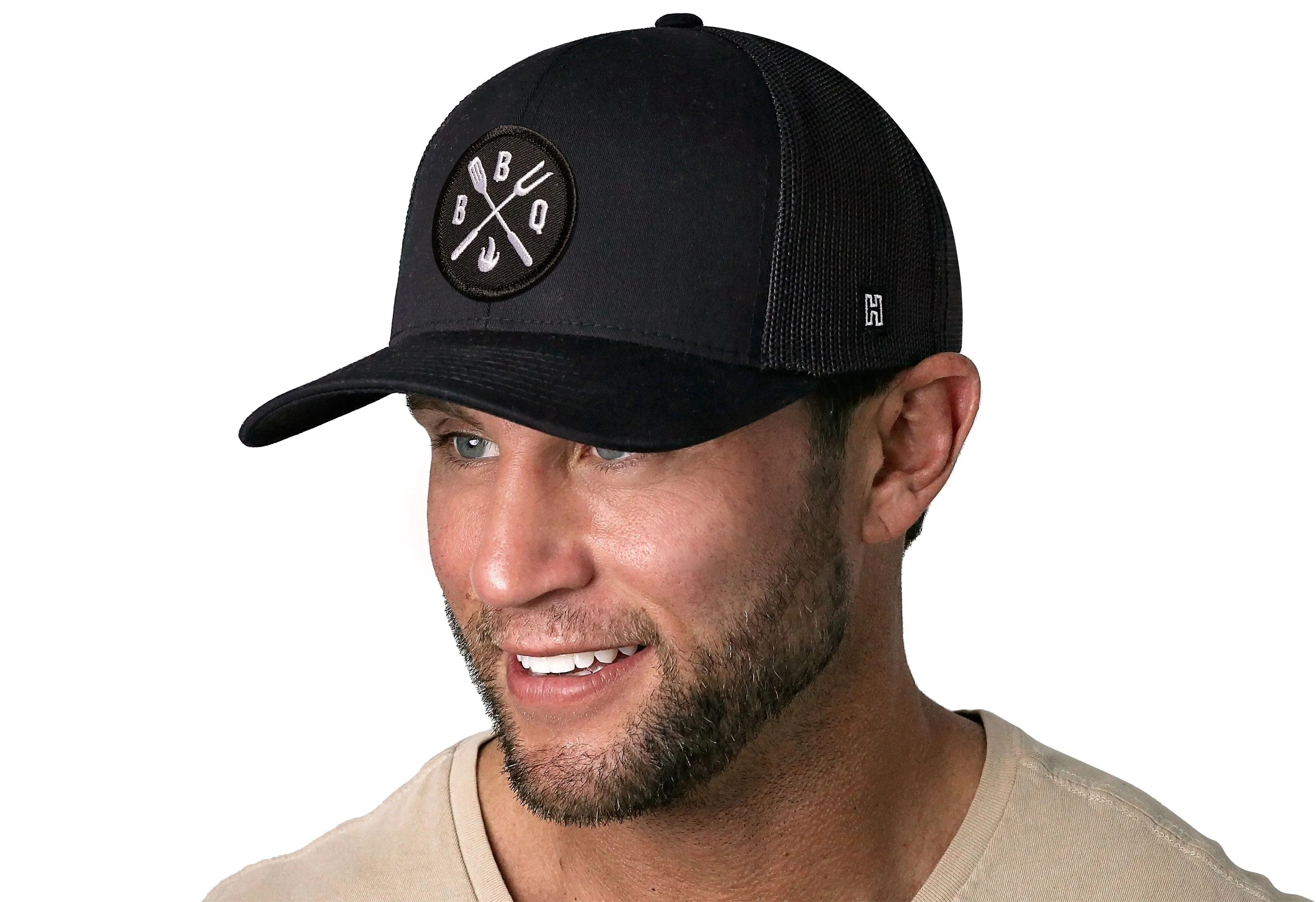 BBQ Trucker Hat  |  Black Barbecue Snapback
