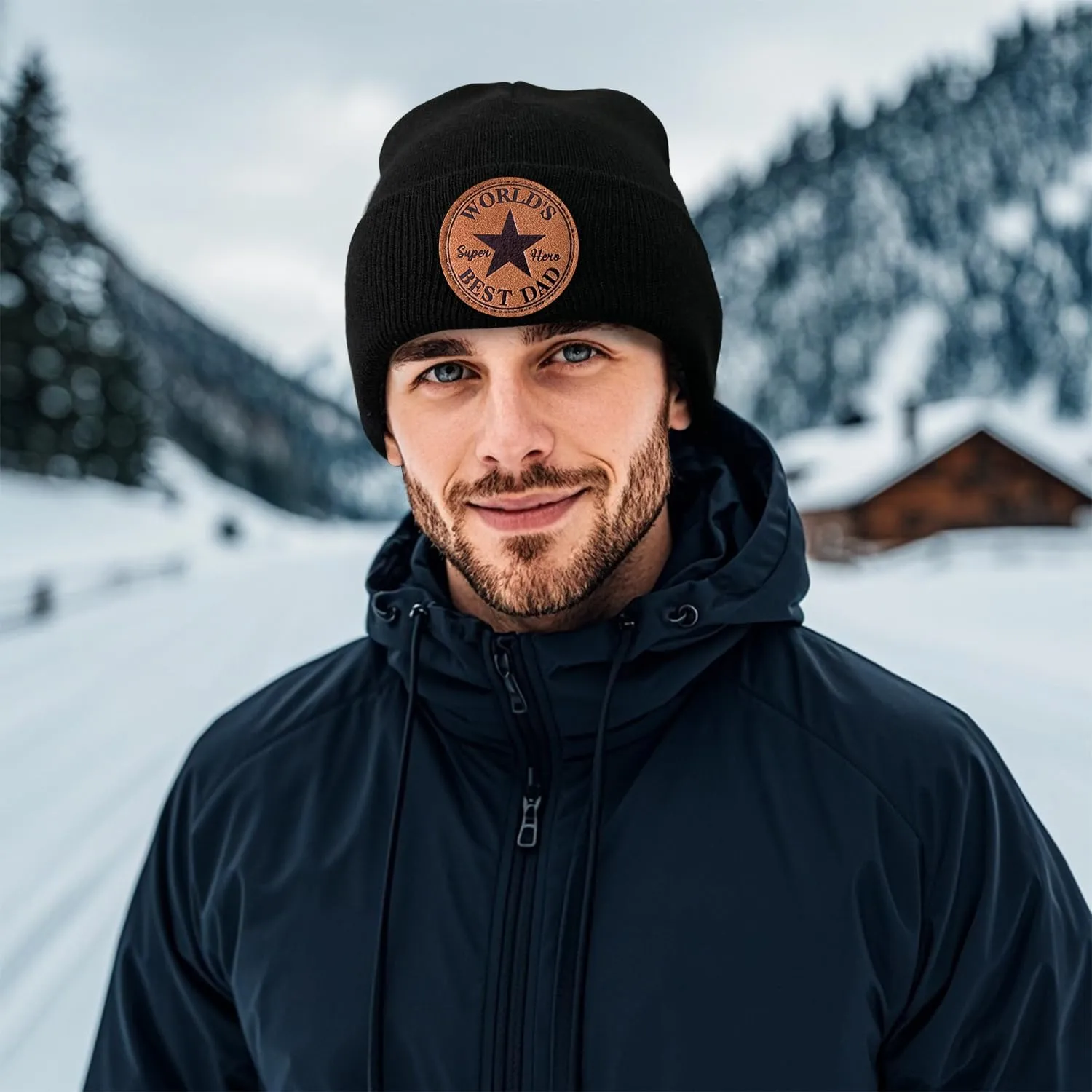 Best Dad Beanie, Christmas Birthday Gift Warm Funny Knit Hat