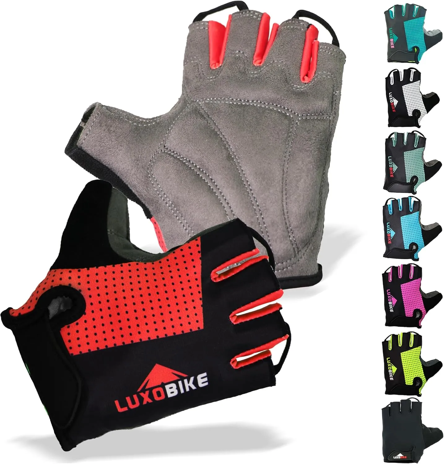 Bike Gloves for Men Cycling Biking Gloves Women - Padded Shock Absorbing Bicycle Riding, Anti-Slip Breahtable Half-Finger 's for Mountain Biker Ebike