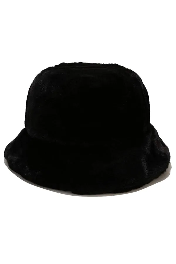 Casual Solid Color Furry Bucket Hat