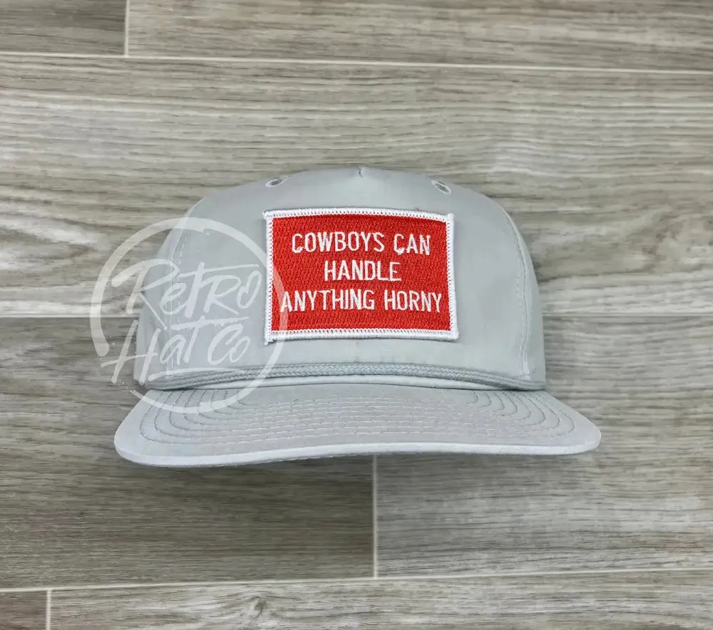 Cowboys Can Handle Anything Horny (R&W) on Retro Rope Hat