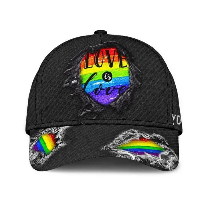 Custom Name Gay Baseball 3D Cap, Being Gay Is A Blessing Lgbt Printing Baseball Cap Hat