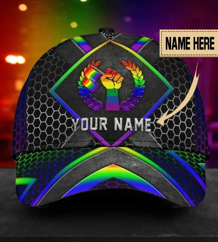 Custom Name Gay Baseball 3D Cap, Being Gay Is A Blessing Lgbt Printing Baseball Cap Hat
