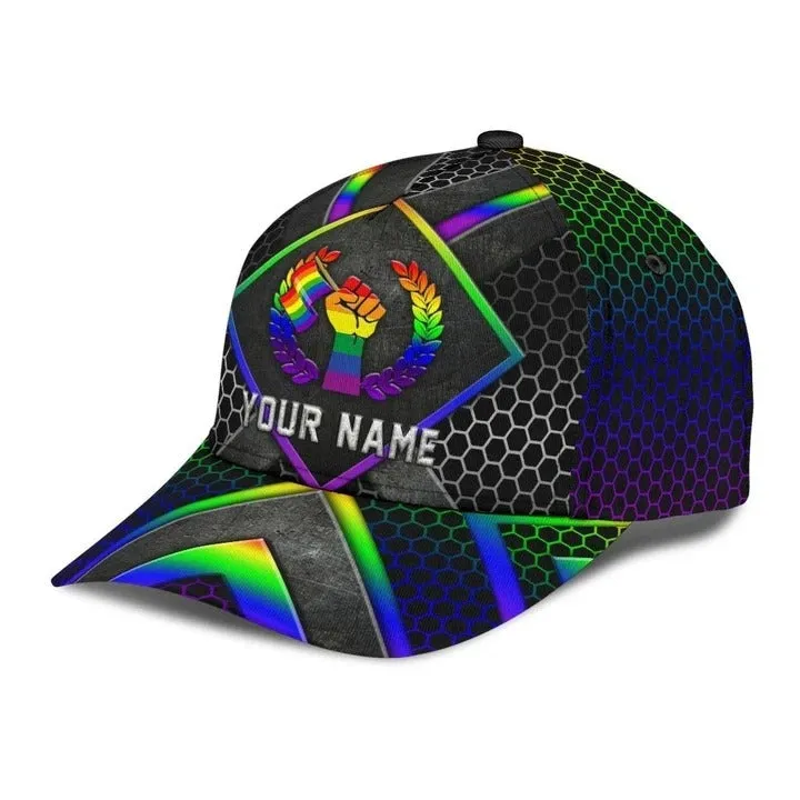 Custom Name Gay Baseball 3D Cap, Being Gay Is A Blessing Lgbt Printing Baseball Cap Hat