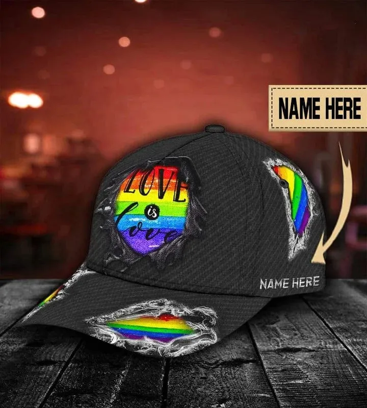 Custom Name Gay Baseball 3D Cap, Being Gay Is A Blessing Lgbt Printing Baseball Cap Hat