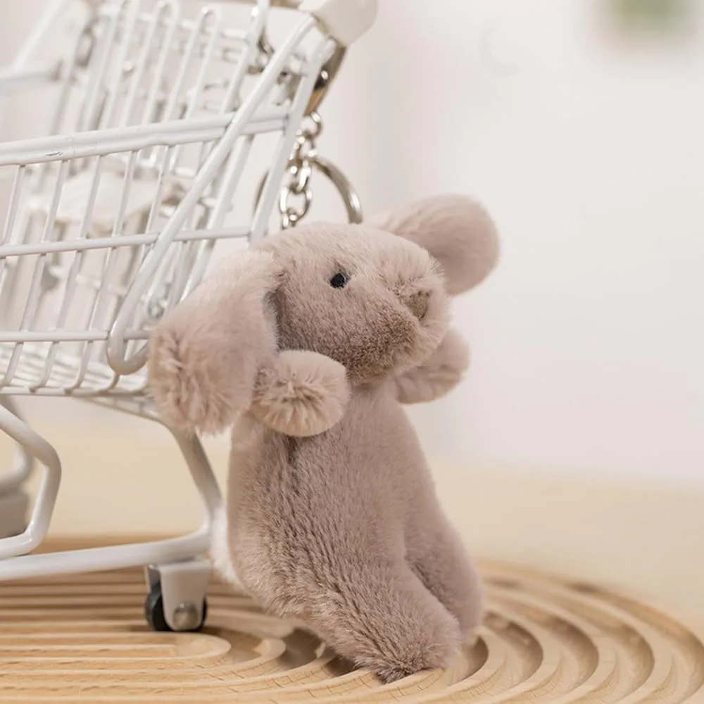 Cute Bunny Bag Charm, Kawaii Bunny Keychain 3.5" Inch Mini Rabbit Purse Charm Decoration for Women Girls