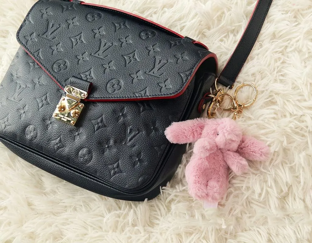 Cute Bunny Bag Charm, Kawaii Bunny Keychain 3.5" Inch Mini Rabbit Purse Charm Decoration for Women Girls