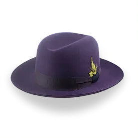 Dark Purple Fur Felt Fedora For Men | The Tobin