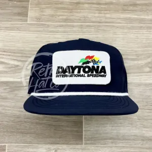 Daytona Speedway Patch on Navy Retro Poly Rope Hat