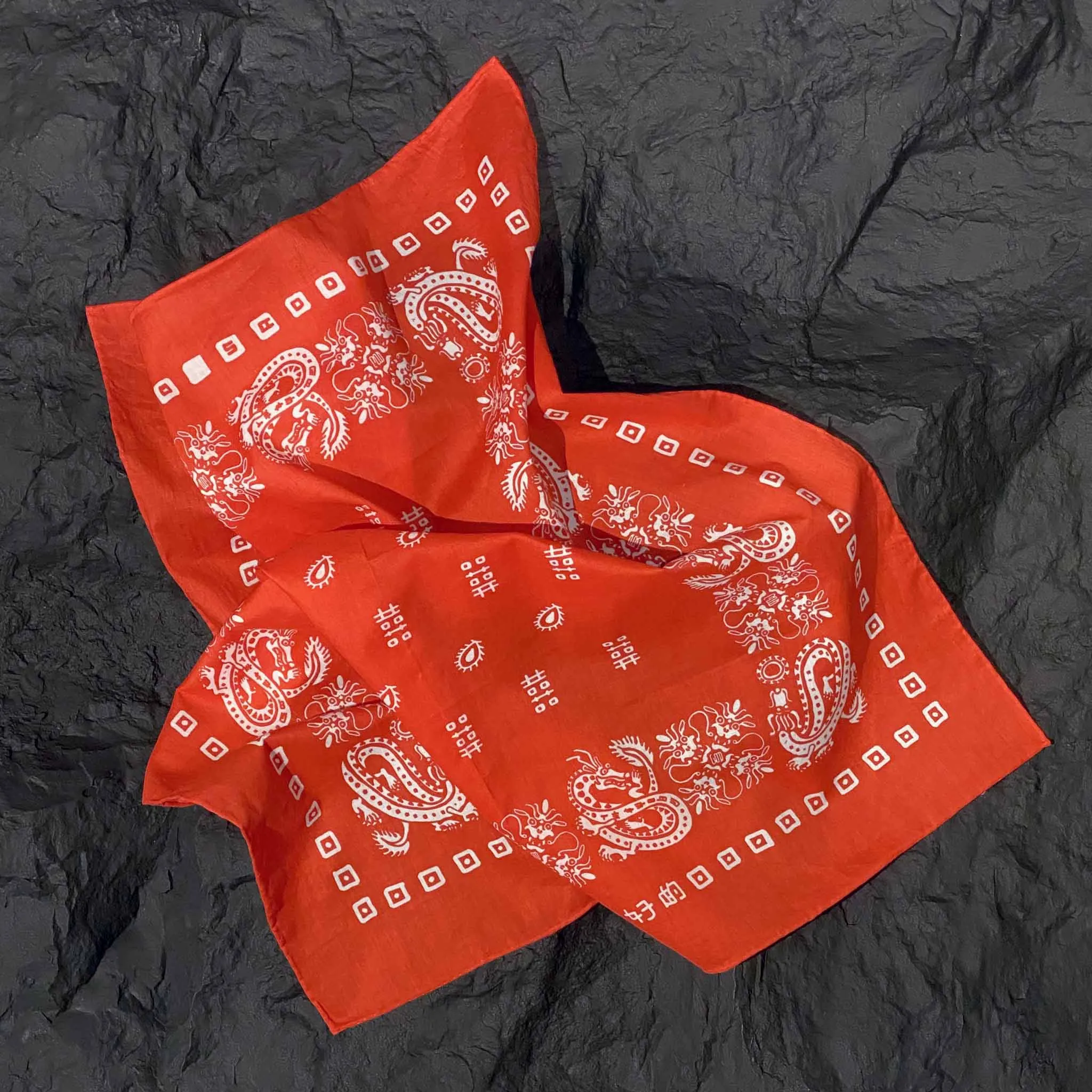 Double Happiness Dragon Silk Bandana