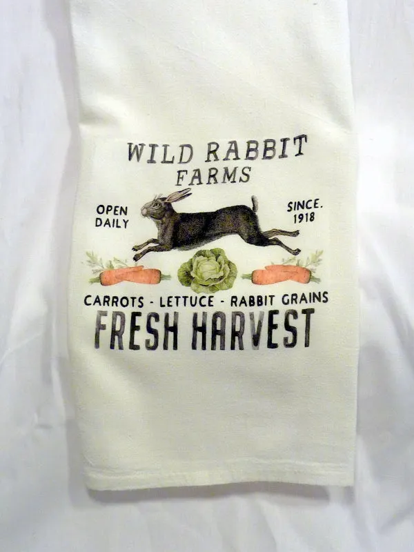 Easter Towel, Bunny Towel, Tea Towels, Flour Sack Towel