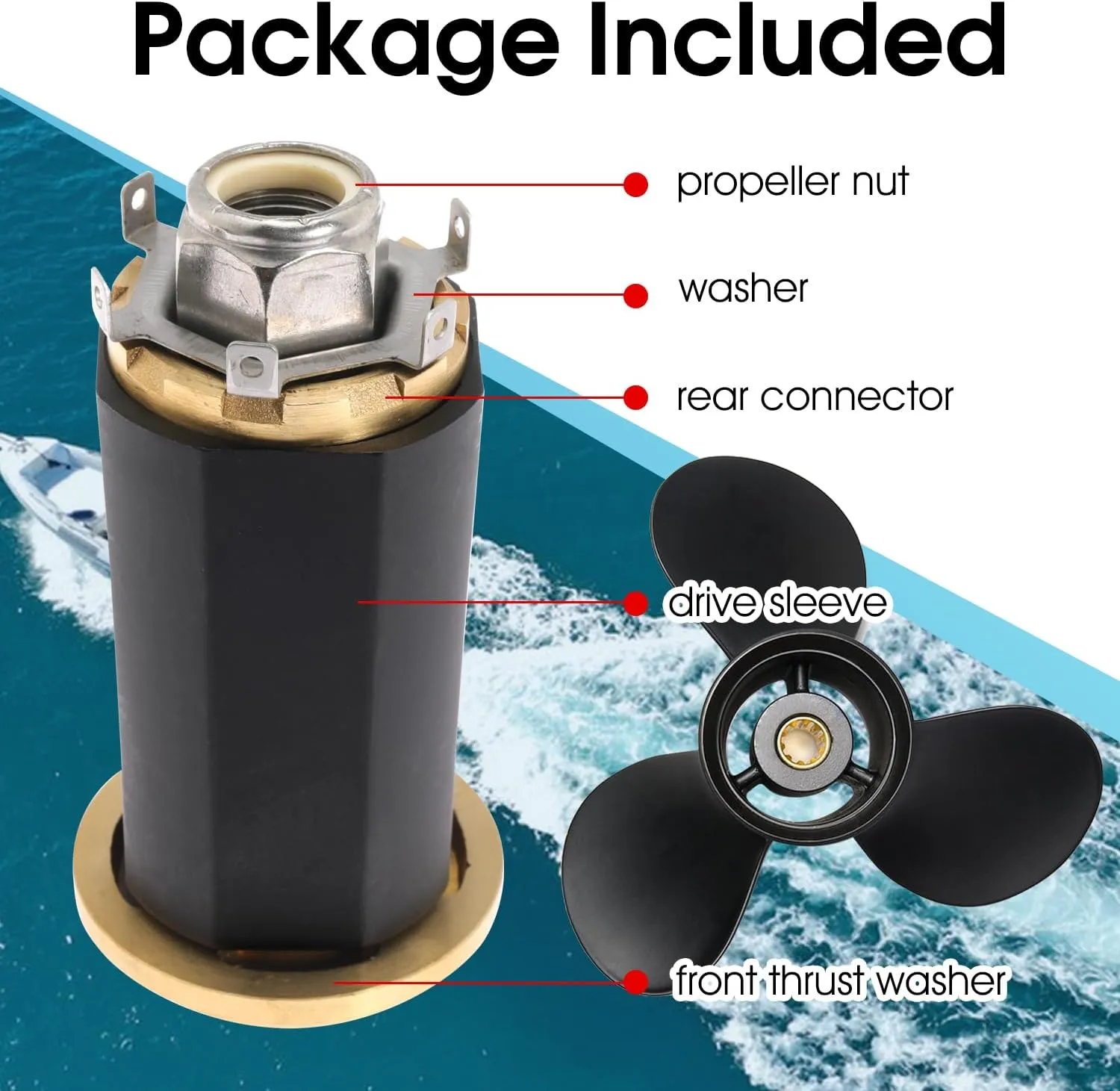 Flo-Torq II Hub Kit Replace 835257Q1 for Mercury 60-300 HP Engines for Mercruiser Alpha Bravo One Drives