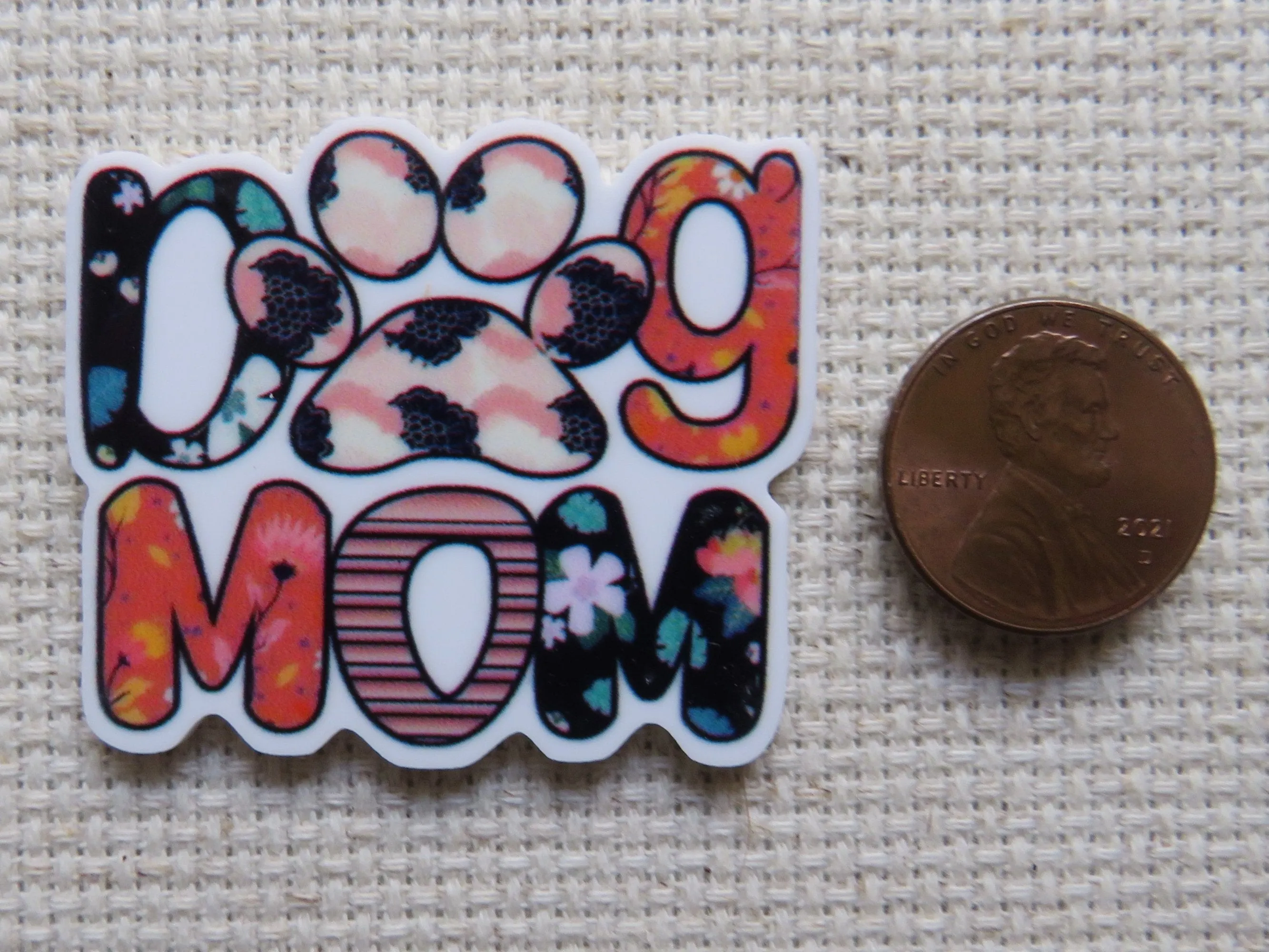 Floral Dog Mom Needle Minder, Cover Minder, Magnet