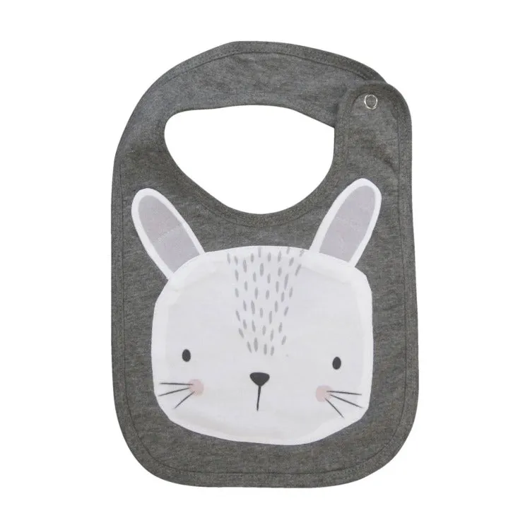 Forest Face Bib | Grey Rabbit