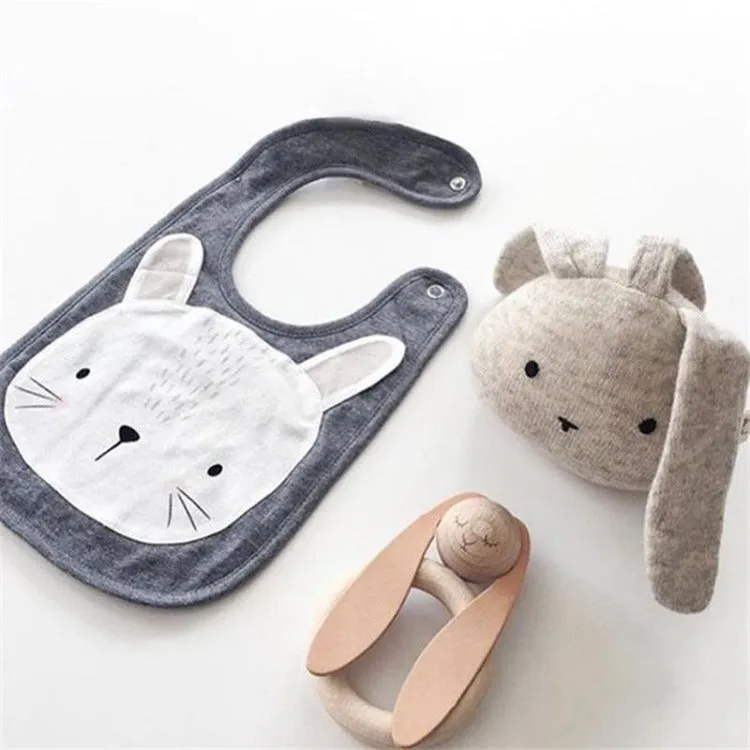 Forest Face Bib | Grey Rabbit