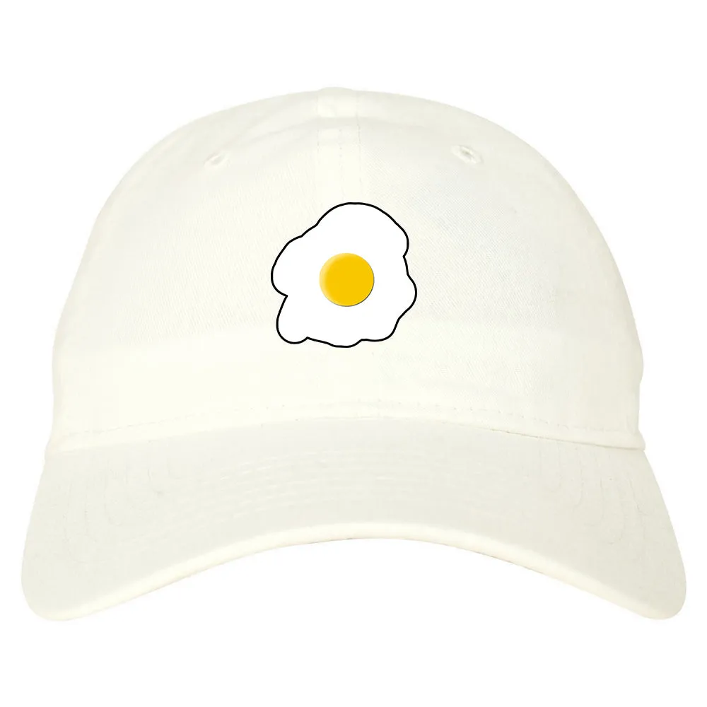 Fried Egg Breakfast Chest Mens Dad Hat Baseball Cap