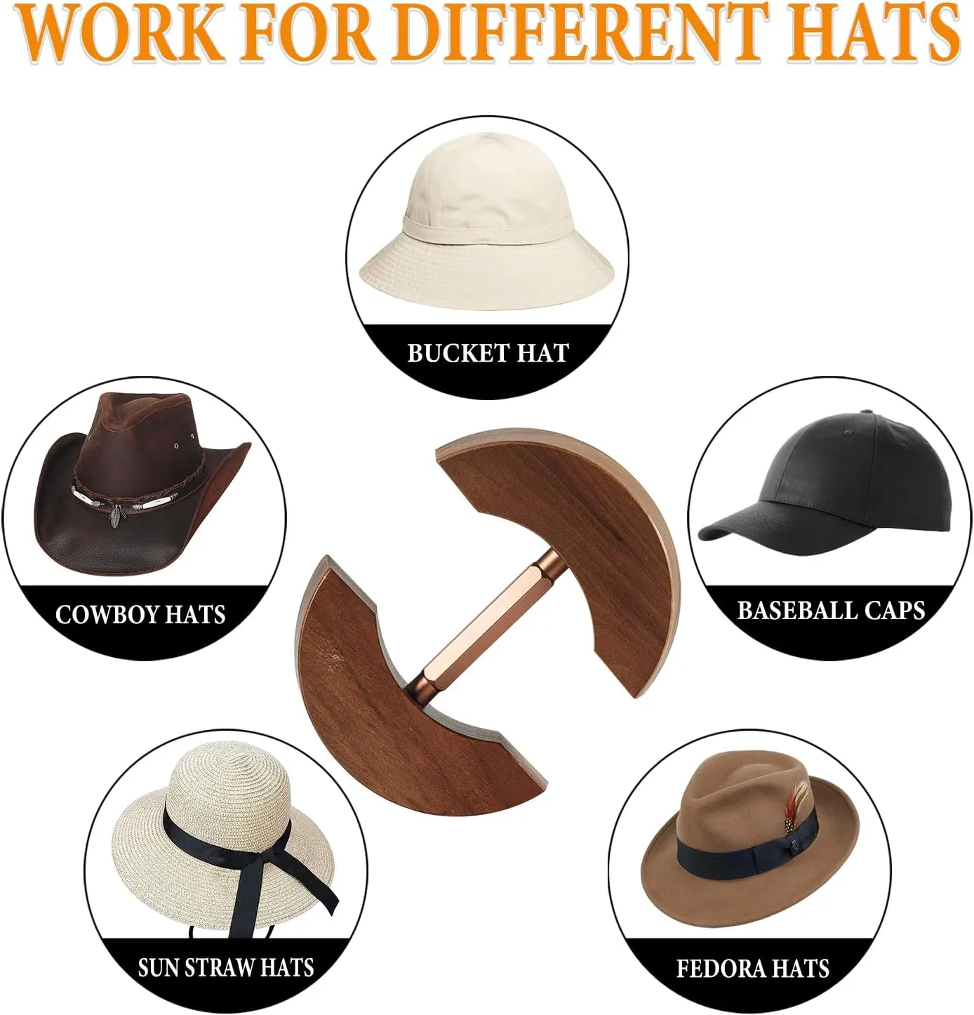 Hat Stretcher One Size Heavy Duty Hat Shaper Hat Brim Bender for Fitted Hat for Men Baseball Caps Cowboy Fedora
