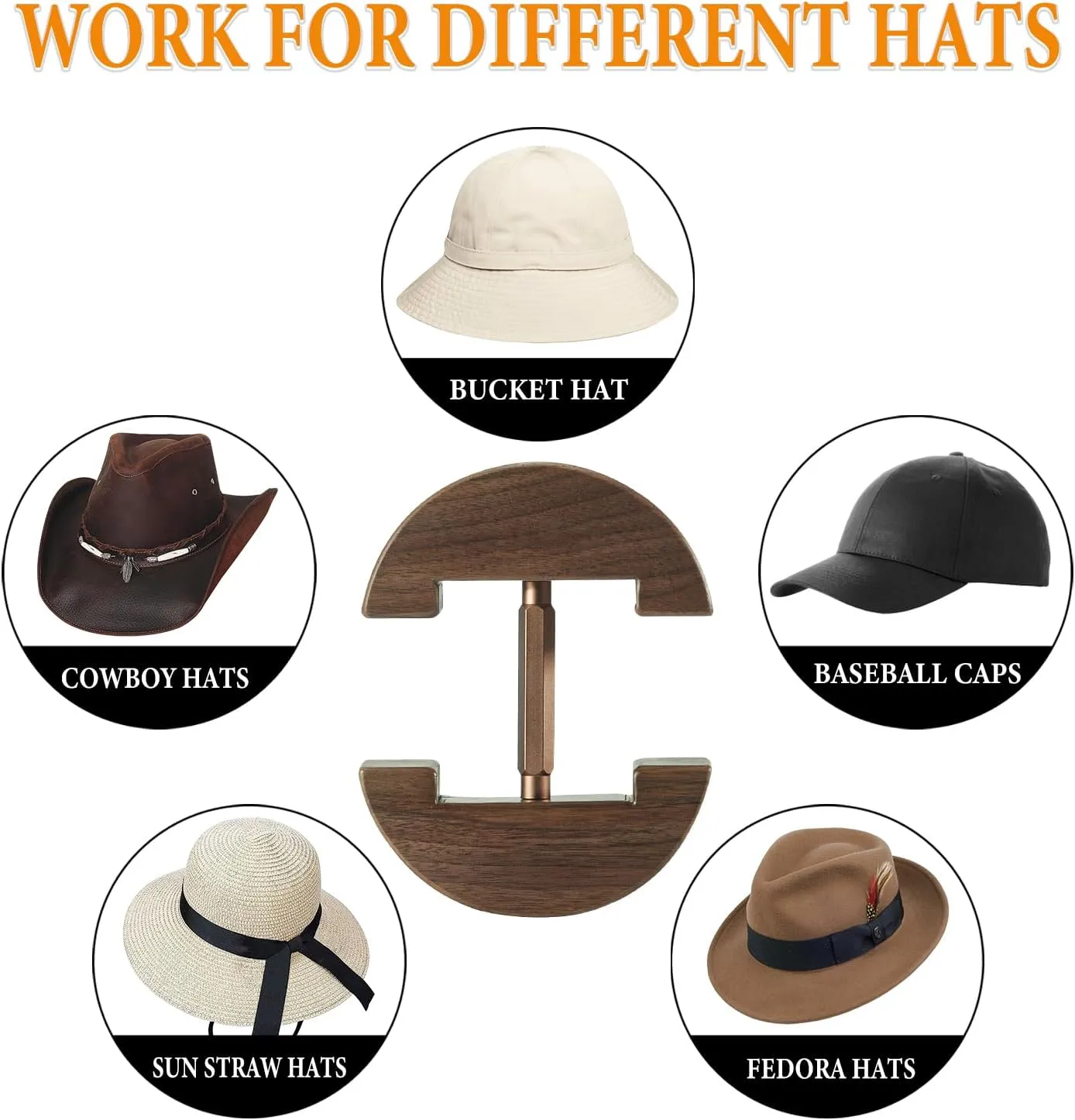 Hat Stretcher One Size Heavy Duty Hat Shaper Hat Brim Bender for Fitted Hat for Men Baseball Caps Cowboy Fedora