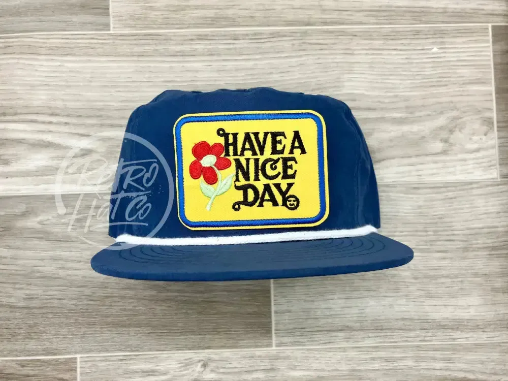 Have a Nice Day on Retro Poly Rope Hat
