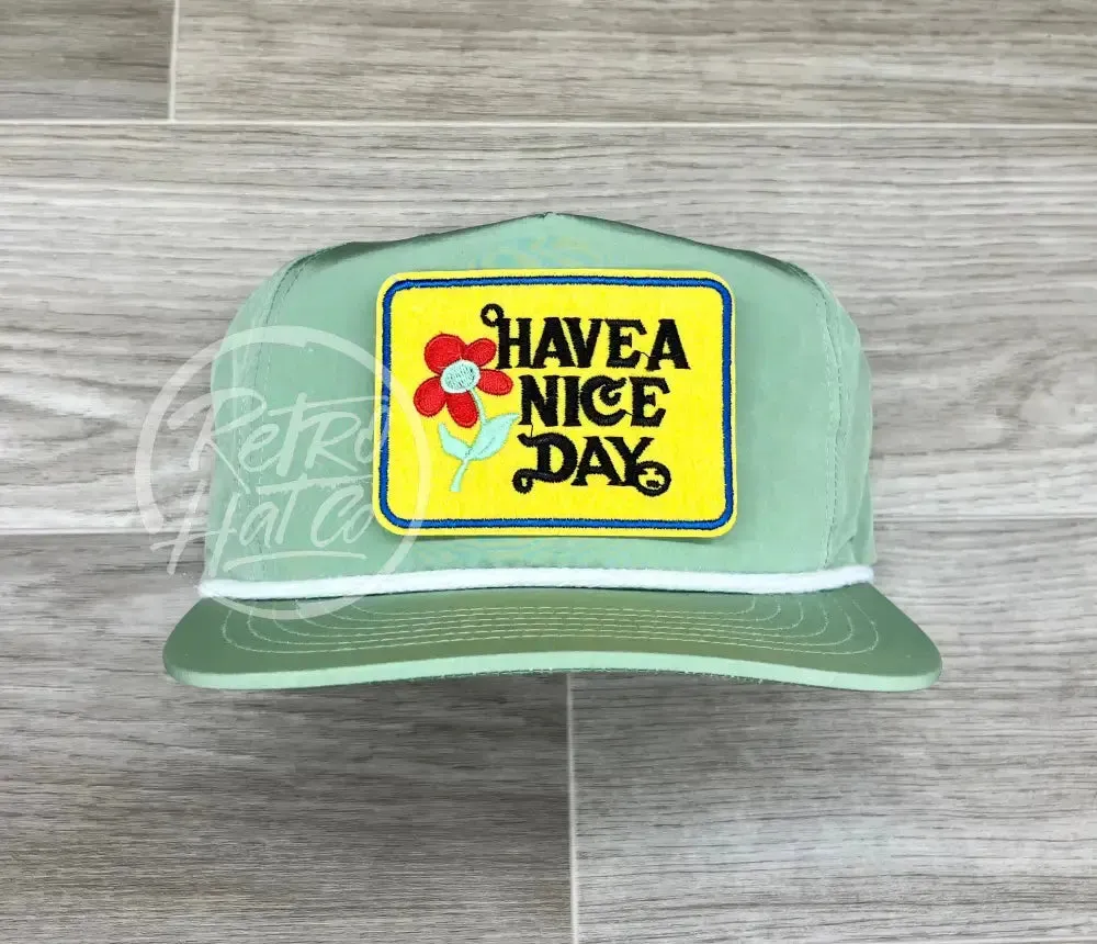 Have a Nice Day on Retro Poly Rope Hat