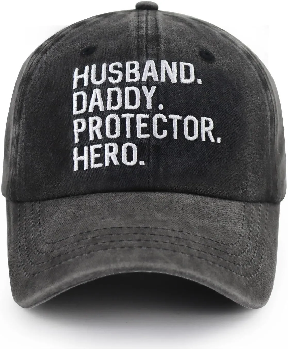 Husband Daddy Protector Hero Hat, Adjustable Cotton Embroidered Fathers Day Birthday Gifts for Dad Baseball Cap