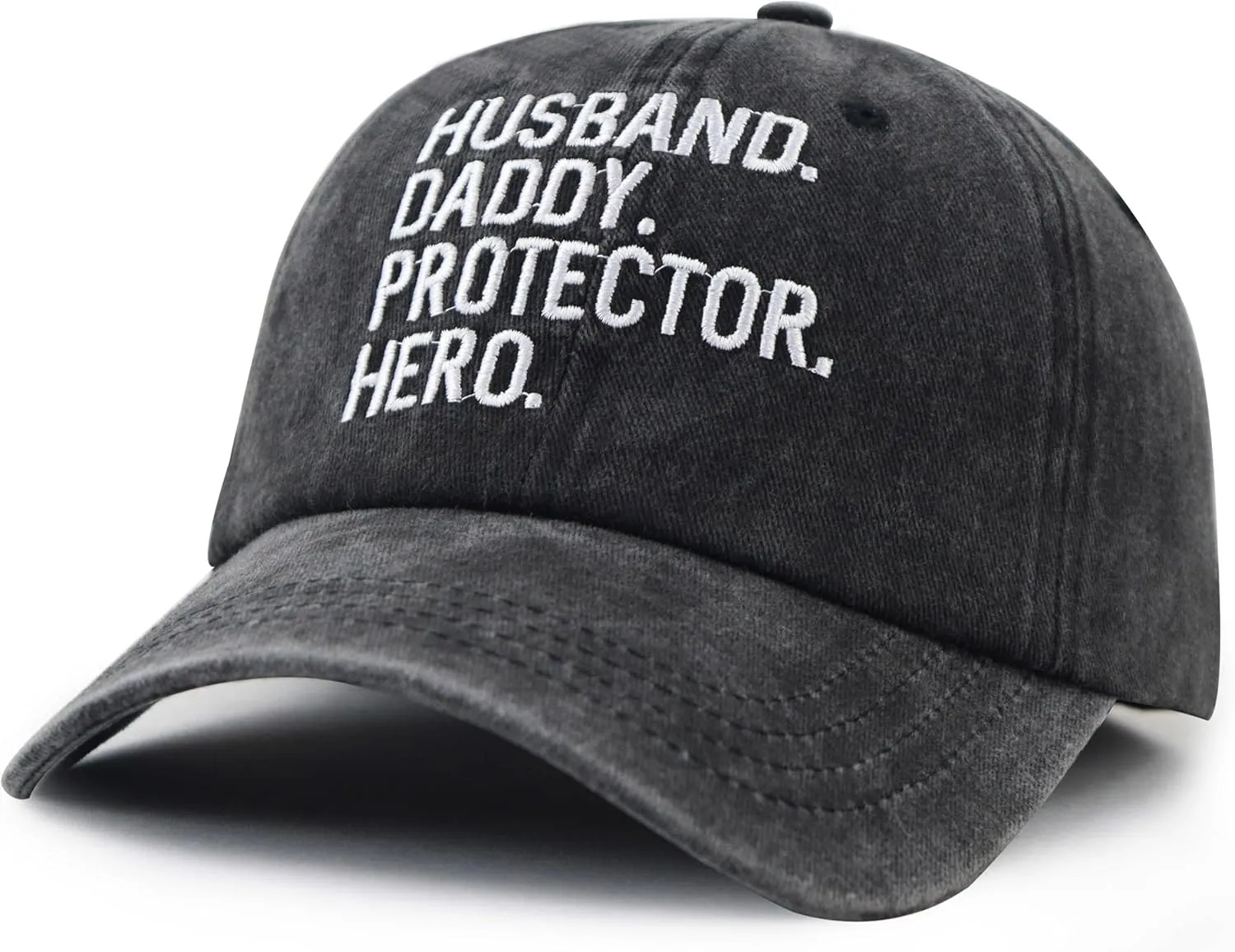 Husband Daddy Protector Hero Hat, Adjustable Cotton Embroidered Fathers Day Birthday Gifts for Dad Baseball Cap