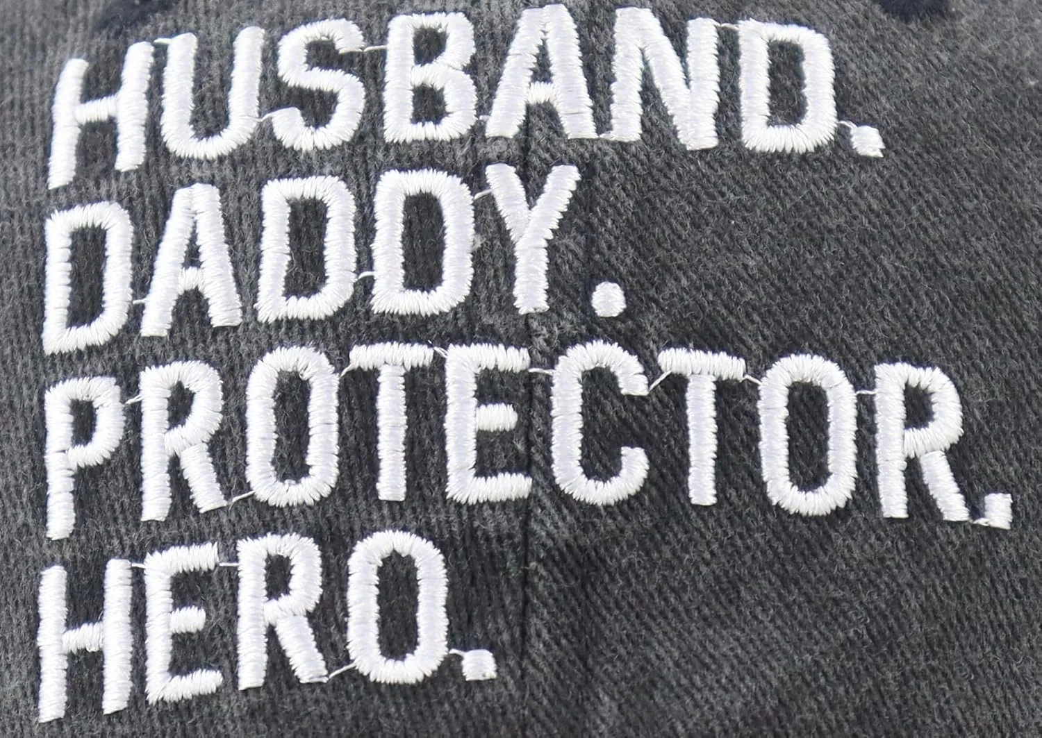 Husband Daddy Protector Hero Hat, Adjustable Cotton Embroidered Fathers Day Birthday Gifts for Dad Baseball Cap