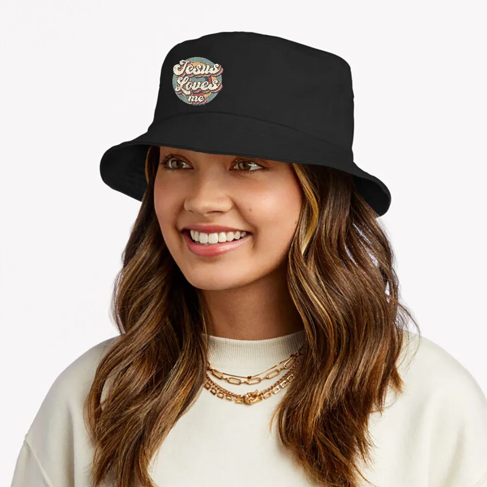 Jesus Loves Me Vintage God Christian Believers Lover Bucket Hat