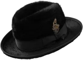 LIDHAY Classic Felt Trilby Hat Womens Mens Short Brim Fedora Hat Jazz Hat Manhattan Fedora Hat for Unisex