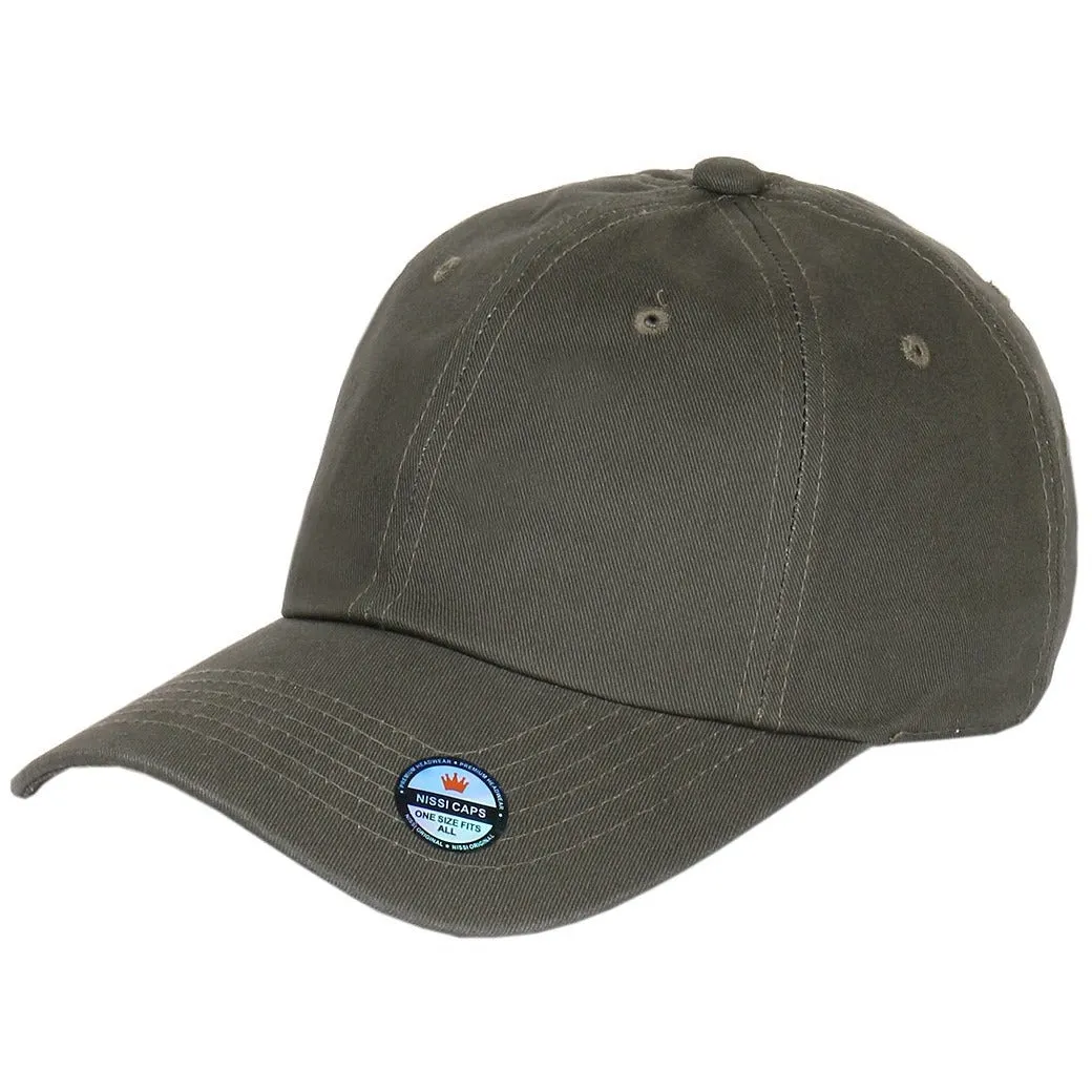 Low Profile Washed Cotton Strapback Dad Cap