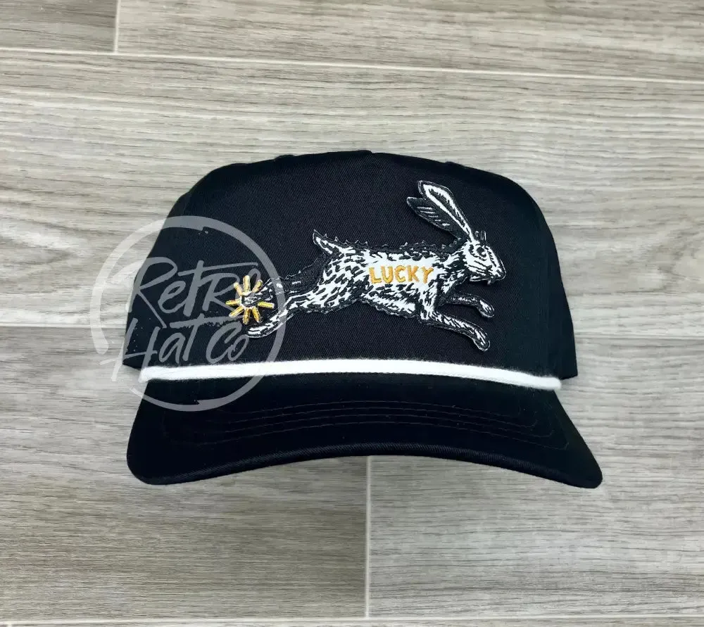 Lucky Rabbit on Retro Rope Hat