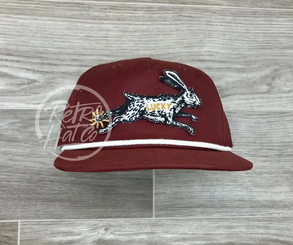 Lucky Rabbit on Retro Rope Hat
