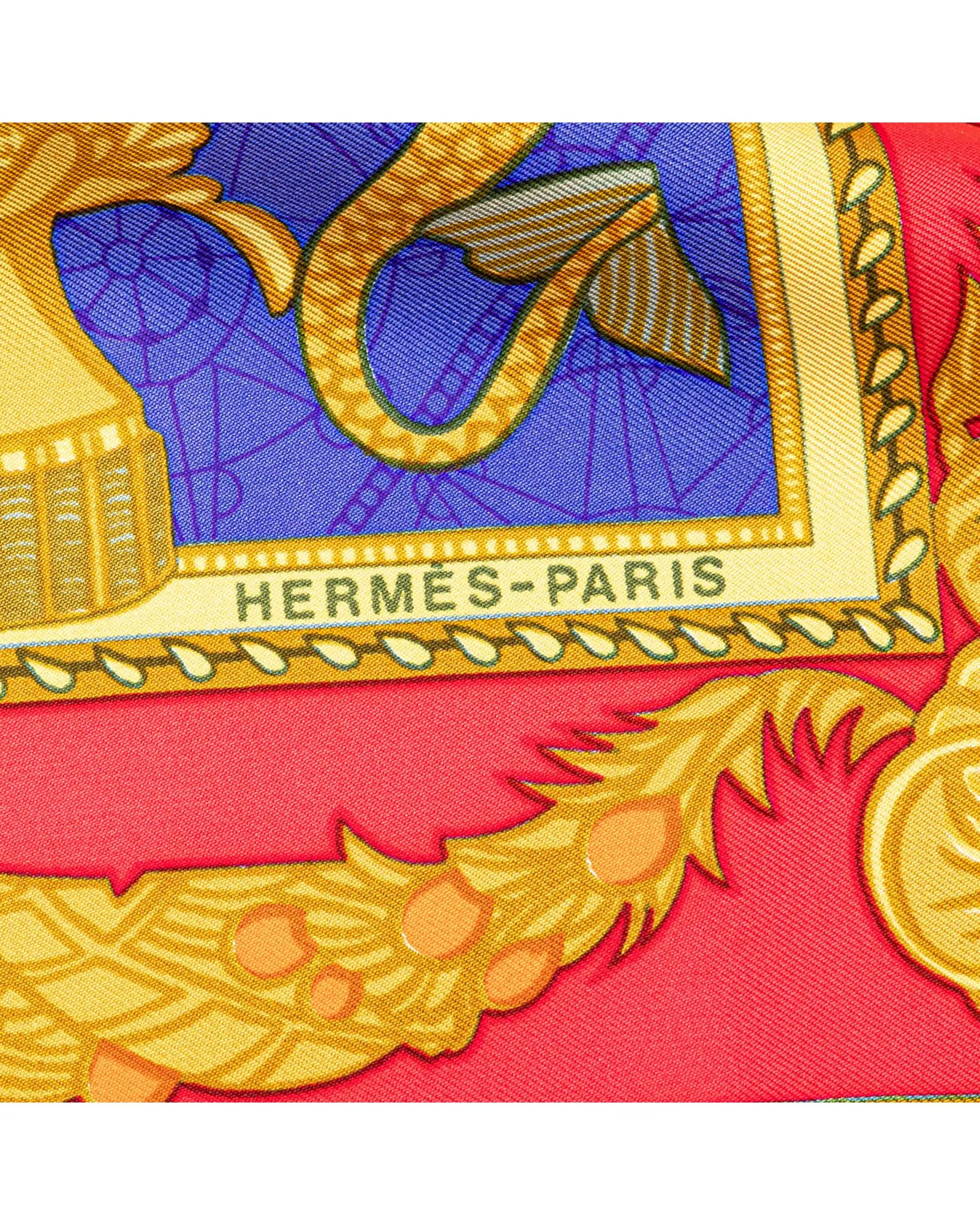 Luxurious Silk Scarf with Venetian Print