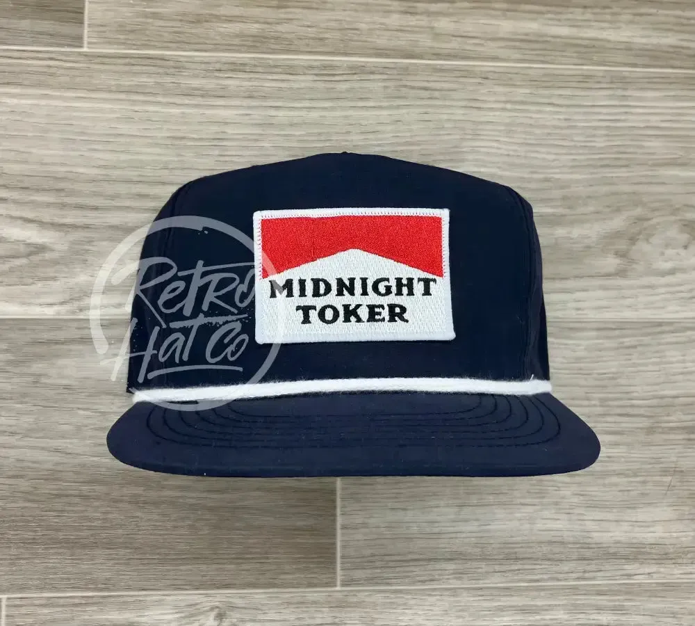 Midnight Toker Patch on Retro Poly Rope Hat