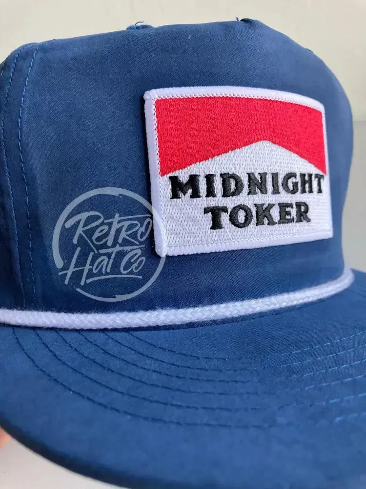 Midnight Toker Patch on Retro Poly Rope Hat