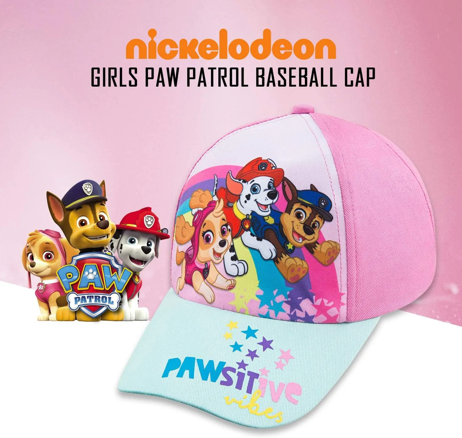 Nickelodeon Toddler Girls Paw Patrol Baseball Cap - Ages 2-4