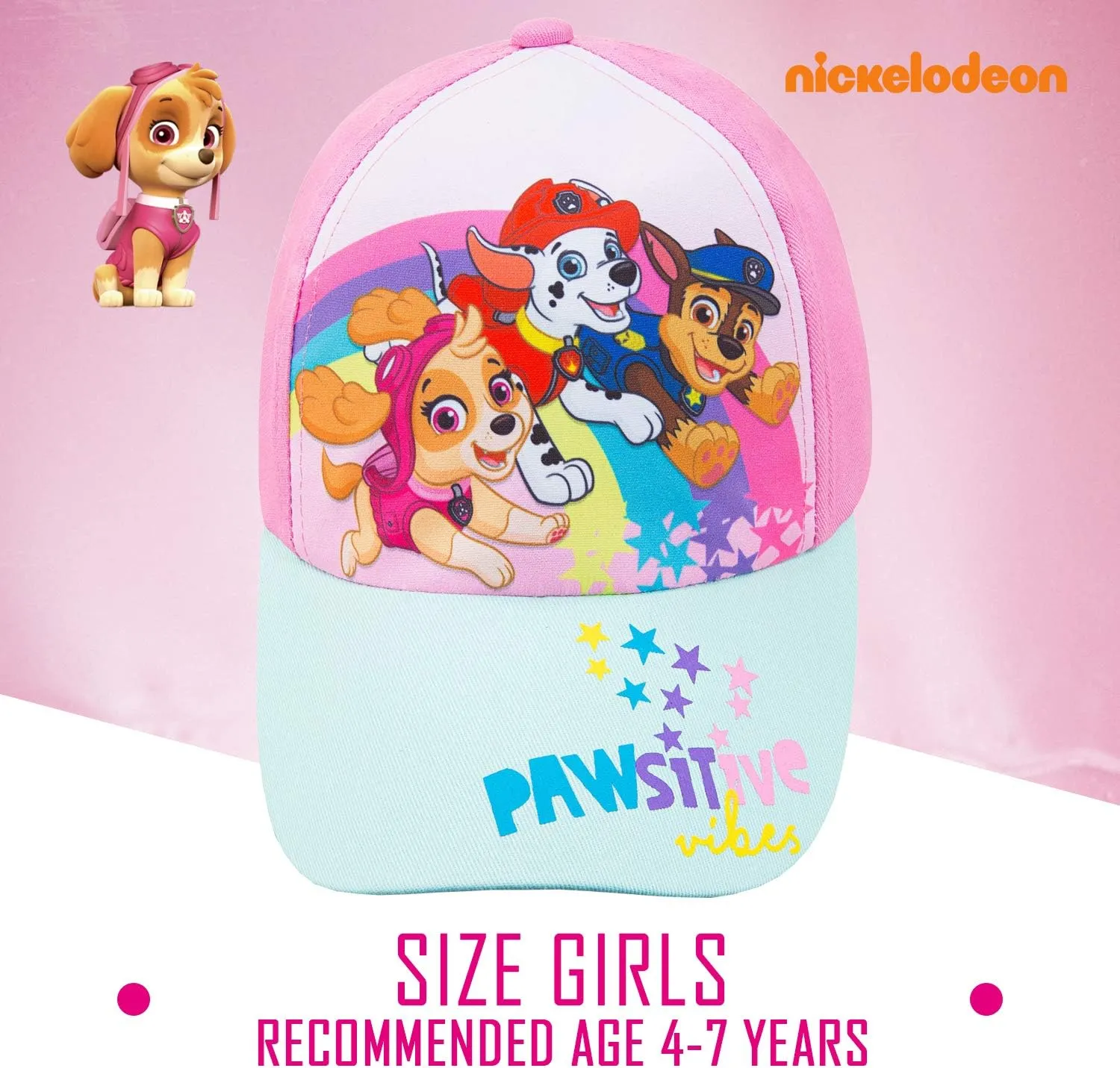 Nickelodeon Toddler Girls Paw Patrol Baseball Cap - Ages 2-4