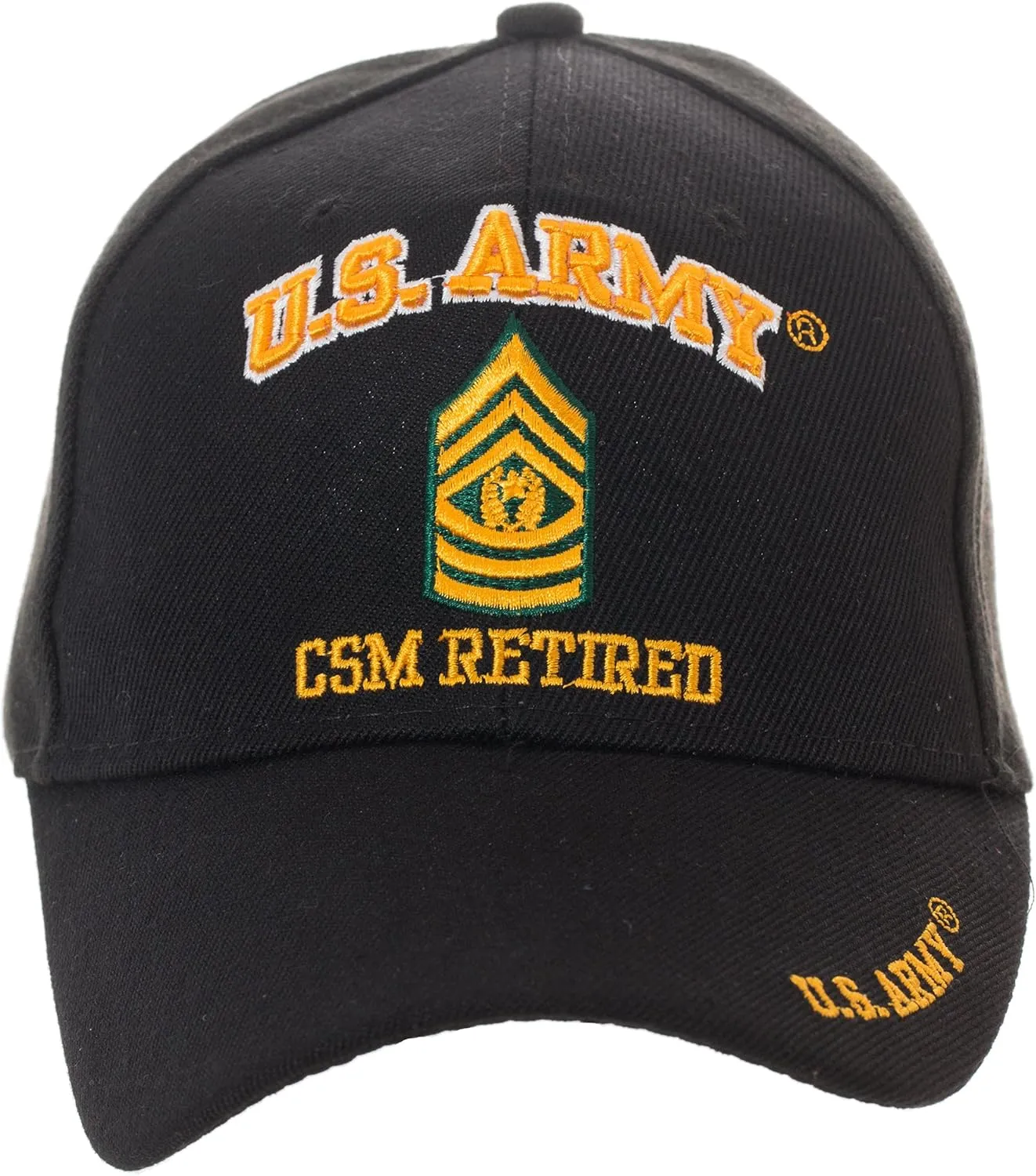 Officially Licensed US Army Retired Baseball Cap - Multiple Ranks Available! (Command Sergeant Major)
