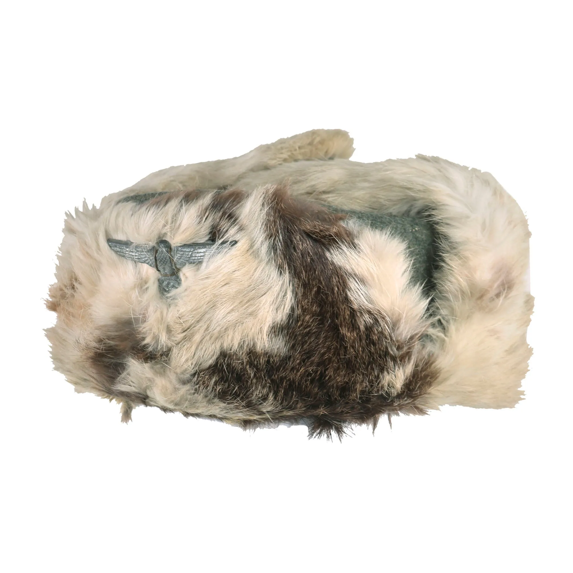 Original German WWII Eastern Front Heer Army Rabbit Fur Pelzmütze Winter Hat