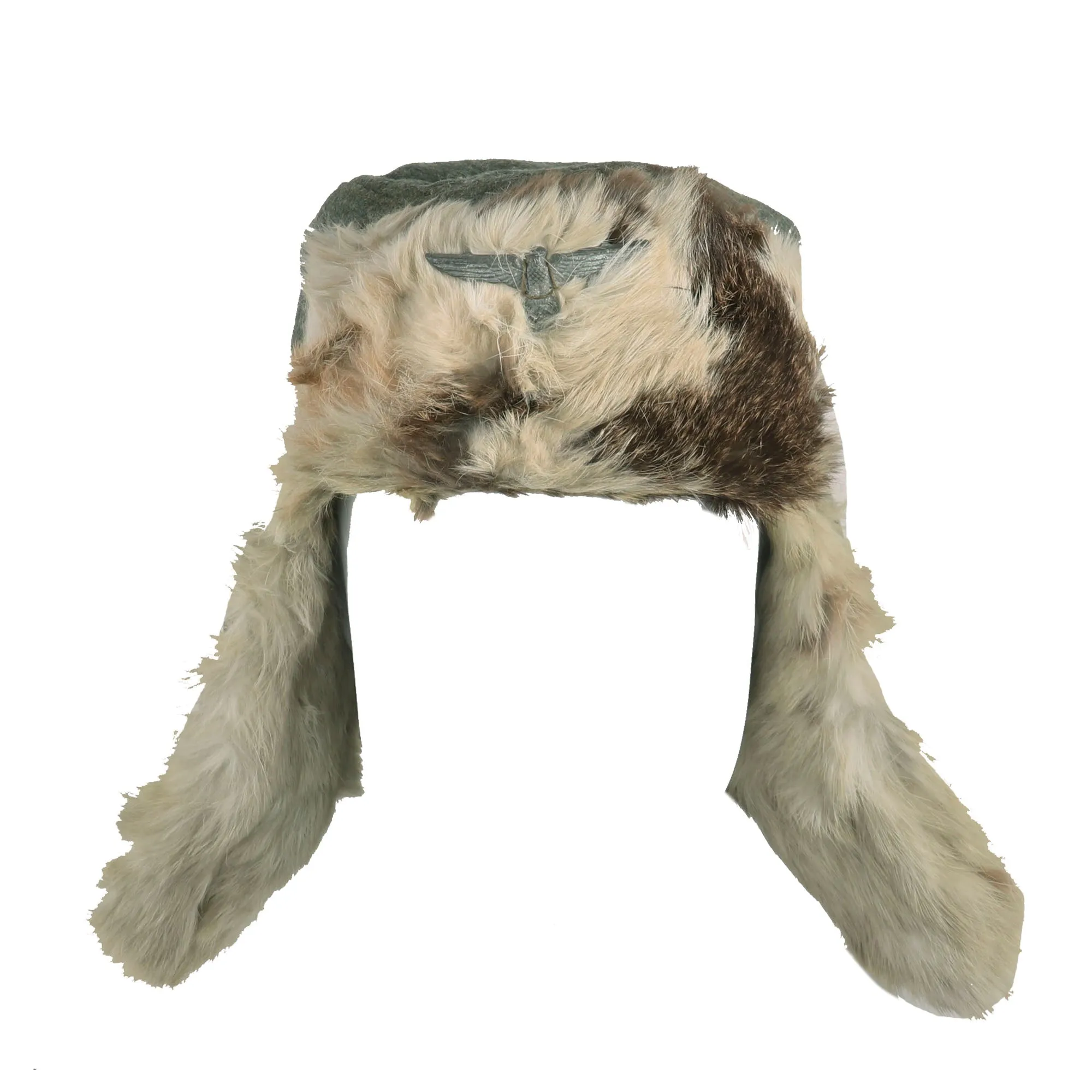 Original German WWII Eastern Front Heer Army Rabbit Fur Pelzmütze Winter Hat