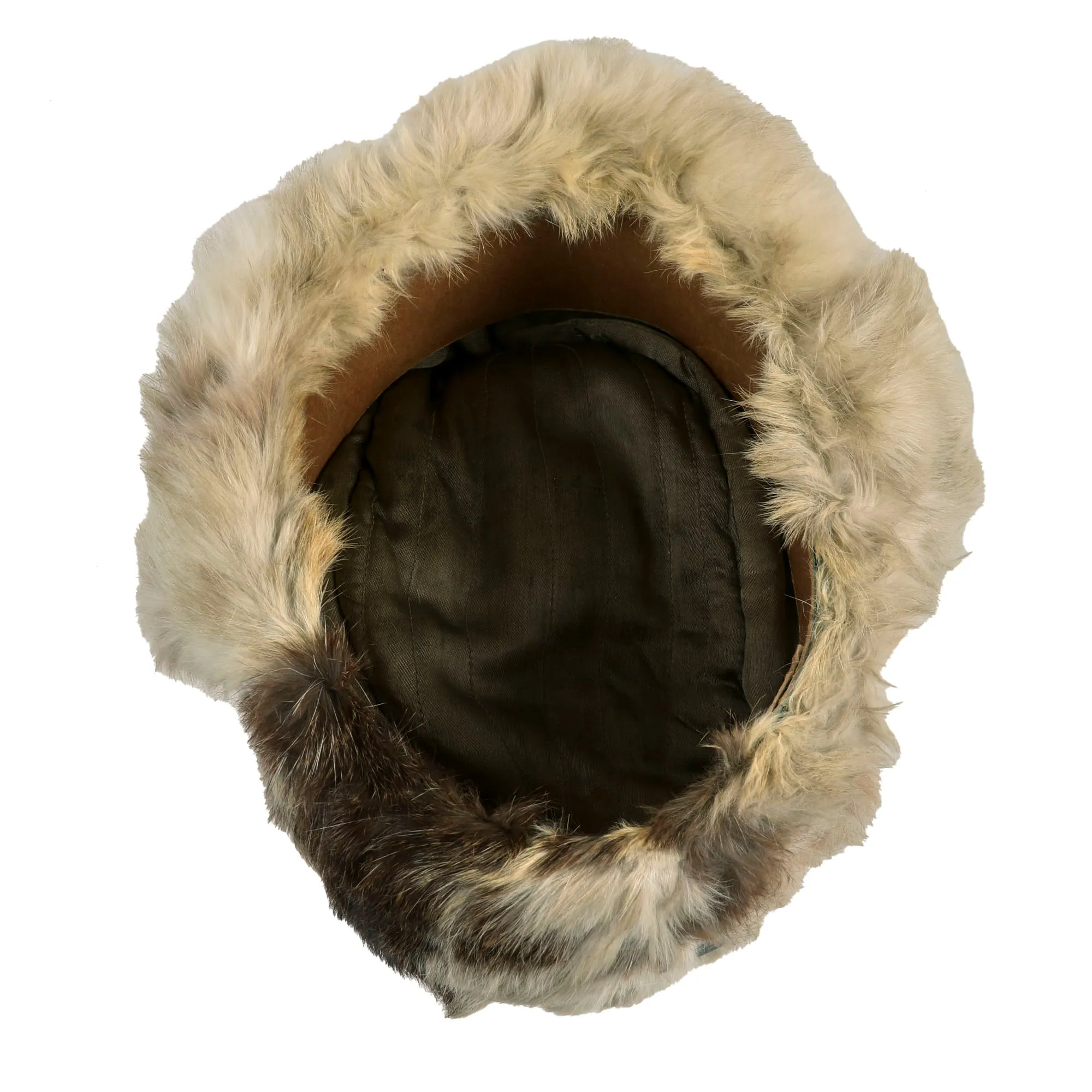 Original German WWII Eastern Front Heer Army Rabbit Fur Pelzmütze Winter Hat